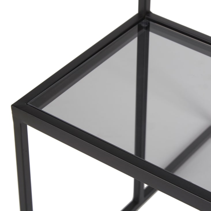 Maisons du Monde LUCIA - Soporte para plantas con diseño de torre en metal negro Limitado a 3 días
