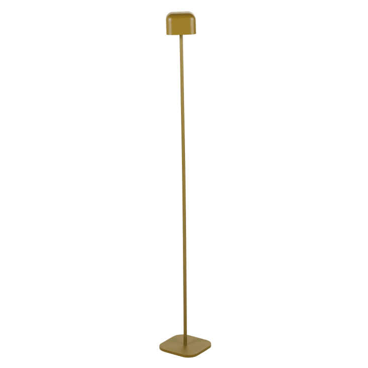 Maisons du Monde Ella - Lámpara de pie de exterior táctil sin cable verde caqui 120 cm