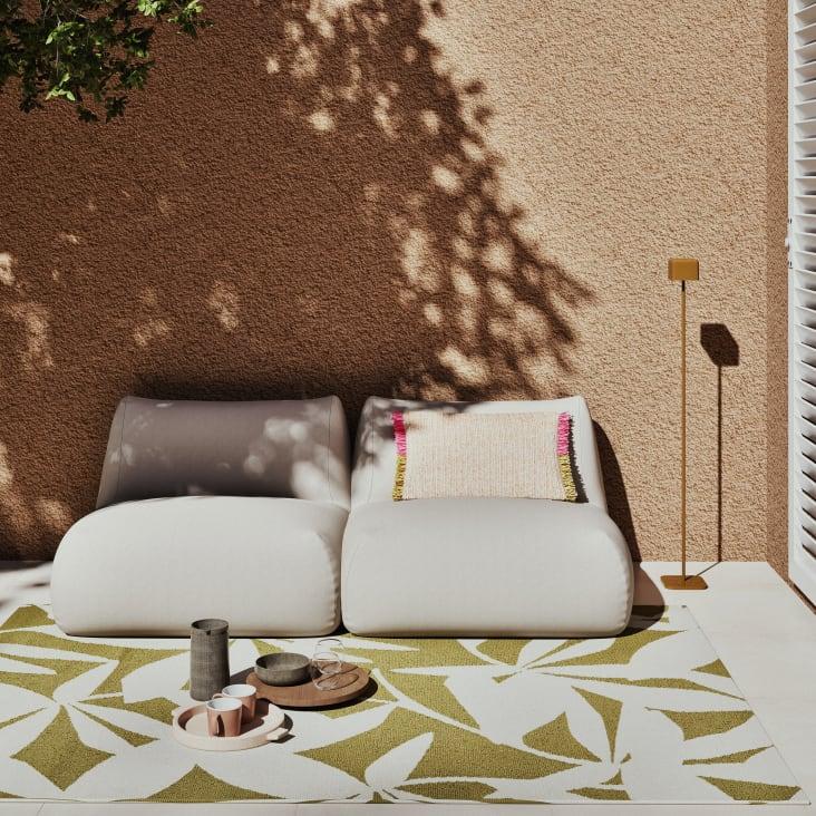Maisons du Monde Ella - Lámpara de pie de exterior táctil sin cable verde caqui 120 cm Descuentos del mes