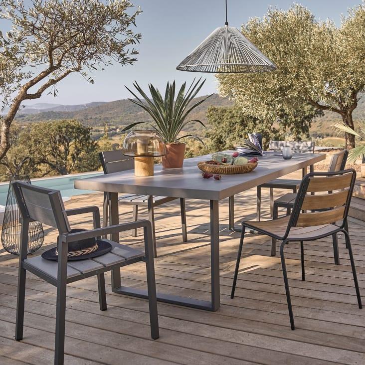 Maisons du Monde MENAK - Lámpara de techo de exterior de alambre negro Ofertas de temporada