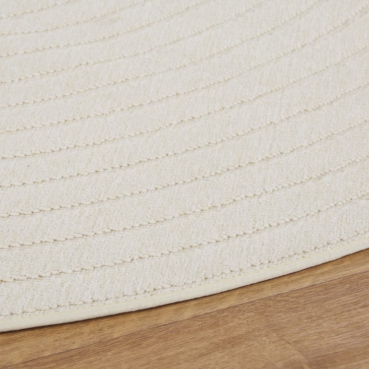 Maisons du Monde DEMETER - Alfombra de exterior redonda tejida color crudo D. 180 Grandes ahorros