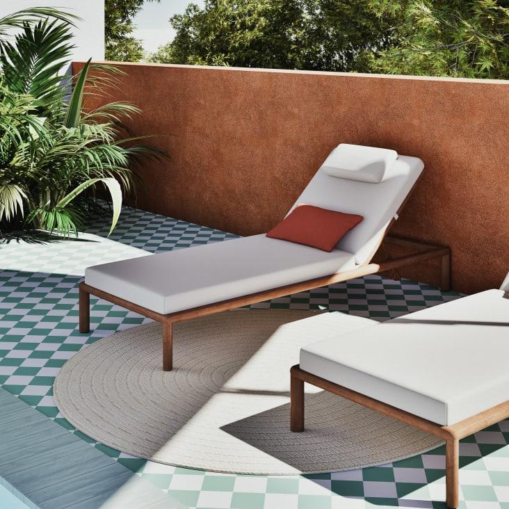 Maisons du Monde DEMETER - Alfombra de exterior redonda tejida color crudo D. 180 Grandes ahorros