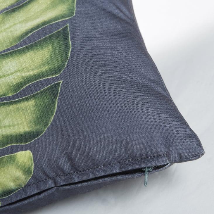 Maisons du Monde PITAO - Cojín gris con estampado de hojas verde 45x45 En línea