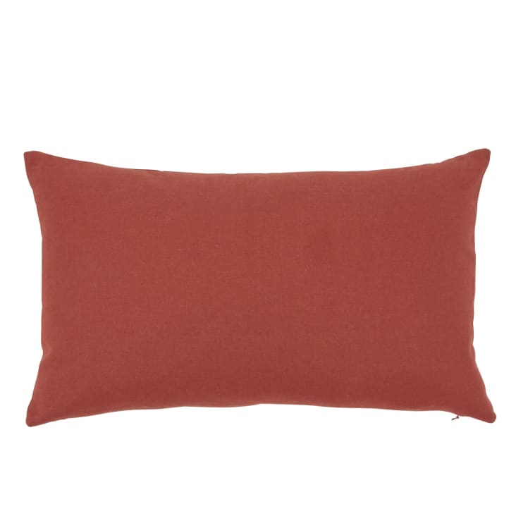 Maisons du Monde ROMMIE - Cojín de exterior de algodón reciclado color terracota 30 x 50