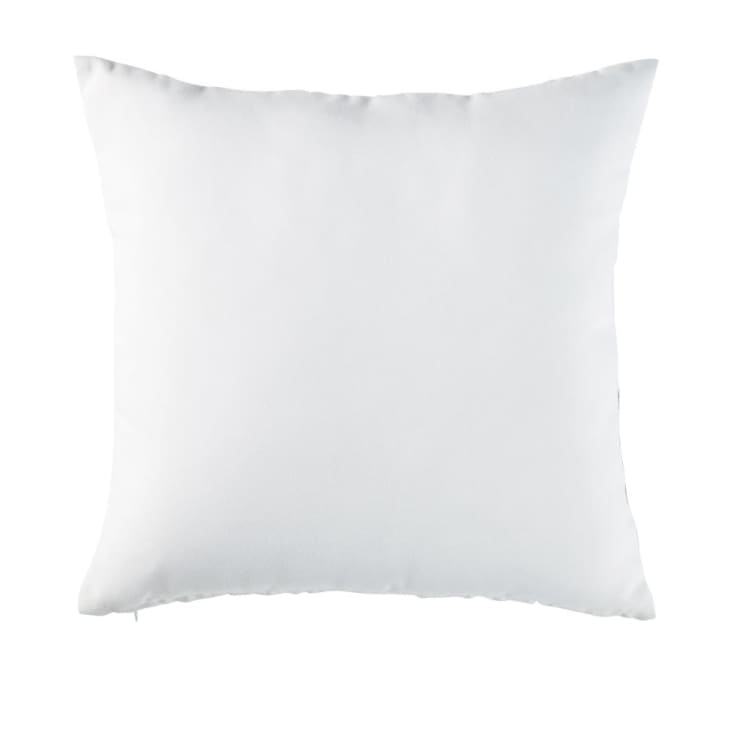 Maisons du Monde MADIDI - Cojín blanco con estampado de hojas verde 45x45 Ofertas
