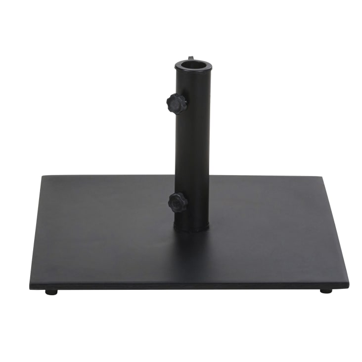 Maisons du Monde Fuzu - Pie de sombrilla cuadrado de acero negro 25 kg