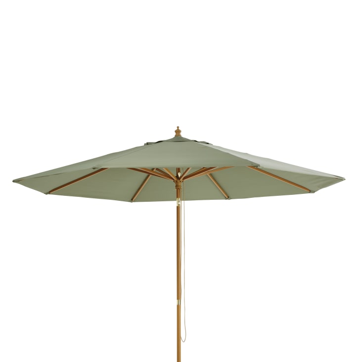 Maisons du Monde Palma - Sombrilla abatible de aluminio y tela de color verde caqui 3 x 3 m