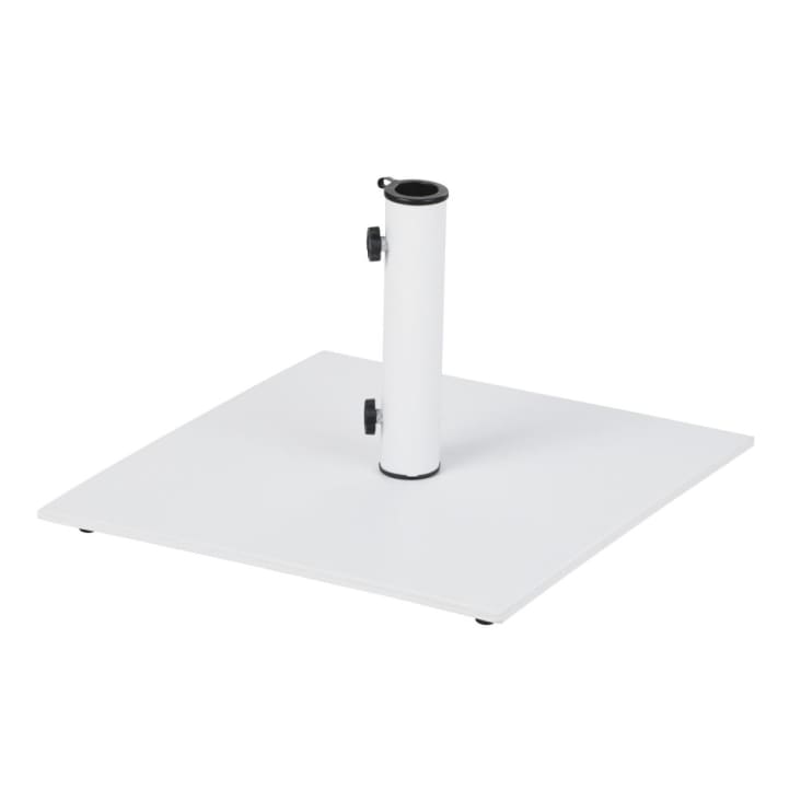 Maisons du Monde Fuzu - Pie de sombrilla cuadrado de acero blanco 25 kg COMPRAR AHORA