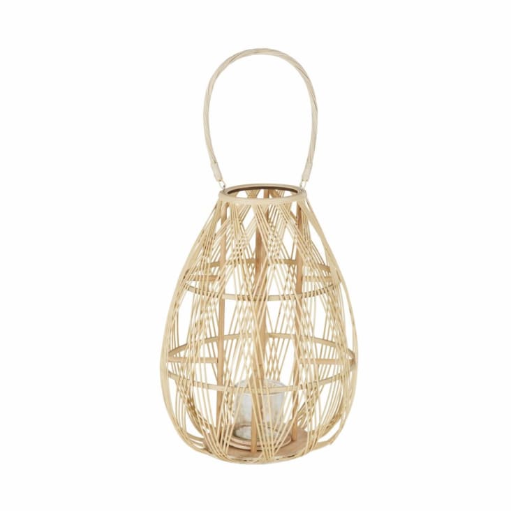 Maisons du Monde Río claro - Portavelas de bambú beige Liquidación