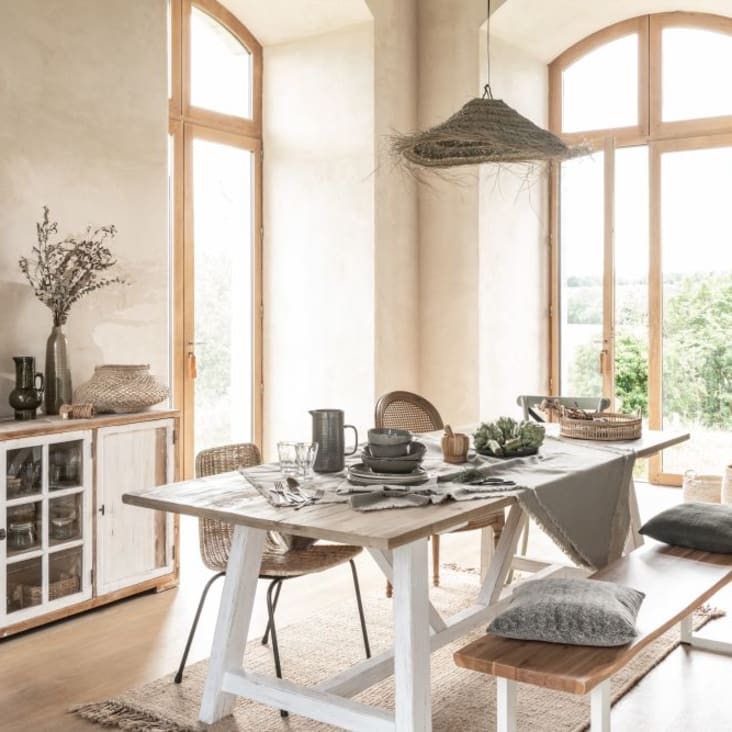 Maisons du Monde MARY - Eucalipto artificial con maceta trenzada Alt.176 Limitado a 3 días