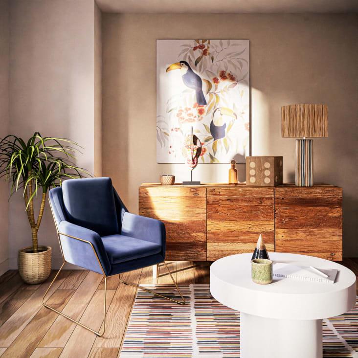 Maisons du Monde BROCK - Palmera verde artificial con macetero de mimbre beige Libre de impuestos