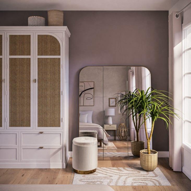 Maisons du Monde BROCK - Palmera verde artificial con macetero de mimbre beige Libre de impuestos
