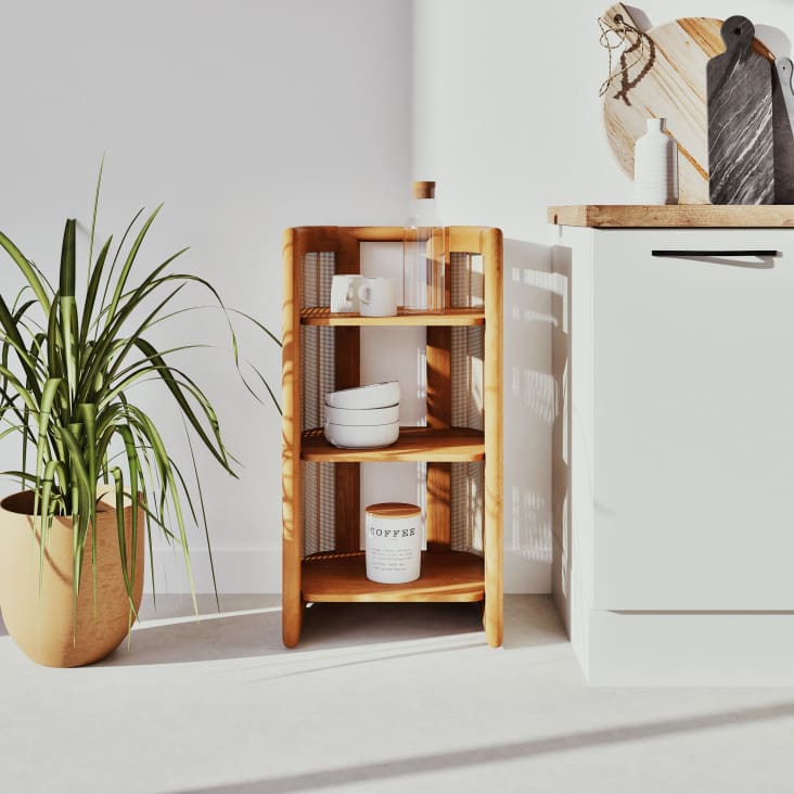 Maisons du Monde IZAN - Planta verde artificial con macetero marrón Descuentos del mes