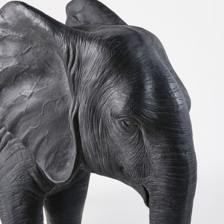 Maisons du Monde HATHI - Figura de elefante negro mate Alt.72 En línea