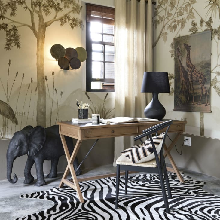 Maisons du Monde HATHI - Figura de elefante negro mate Alt.72 En línea
