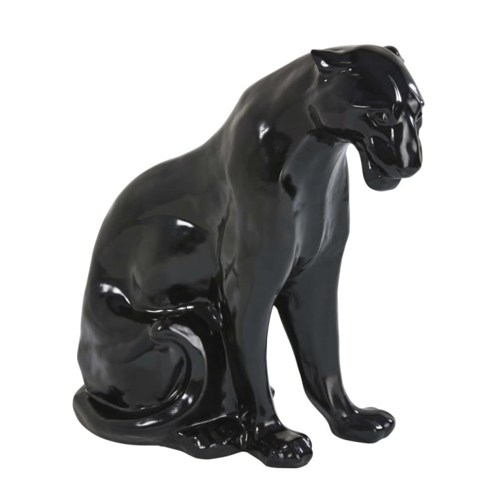 Maisons du Monde SUMATRA - Figura de pantera negra brillante Alt.70
