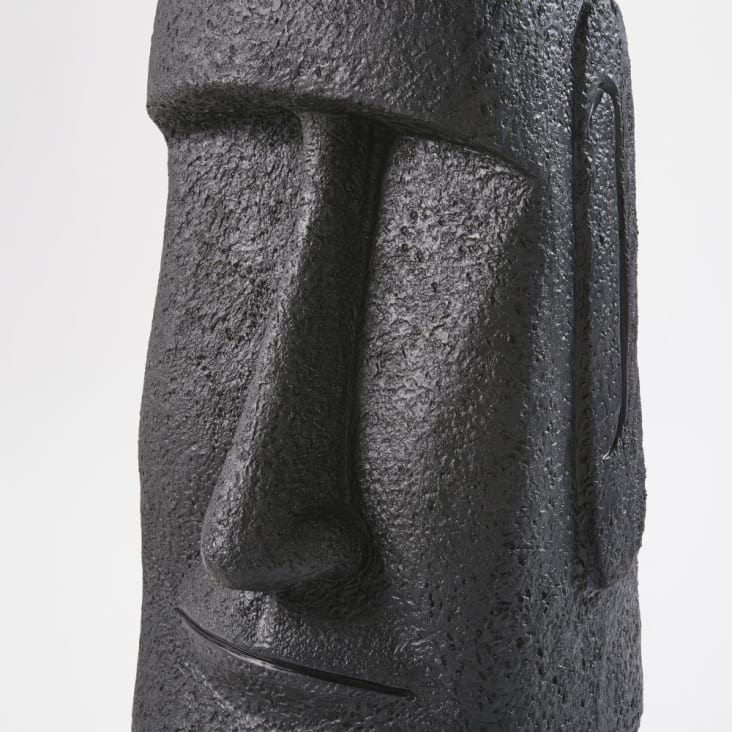 Maisons du Monde MOAI - Figura negra gigante de la Isla de Pascua Alt.81 Venta caliente