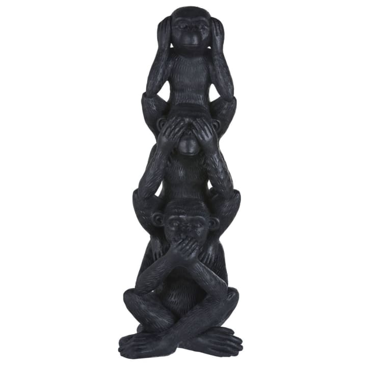 Maisons du Monde Río claro - Figuras de los tres monos sabios en vertical alt. 82