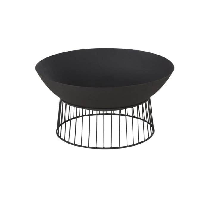 Maisons du Monde PAVEL - Brasero de exterior de metal en negro carbón
