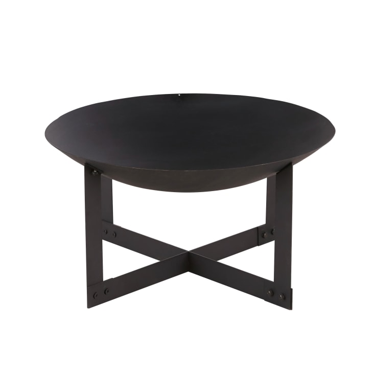 Maisons du Monde JOHNY - Brasero de jardín de hierro reciclado negro