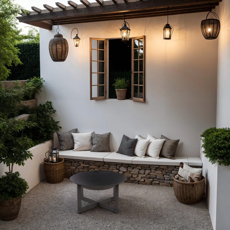 Maisons du Monde JOHNY - Brasero de jardín de hierro reciclado negro Tienda