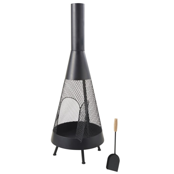 Maisons du Monde RIO - Brasero de exterior de metal negro con pala Mejor oferta