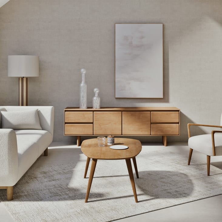 Maisons du Monde Janeiro - Mesa baja vintage de madera de mango L108 Oferta especial