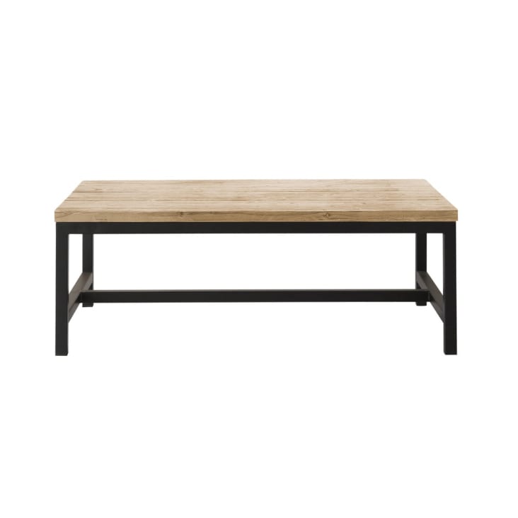 Maisons du Monde Long Island - Mesa baja industrial de abeto macizo y metal