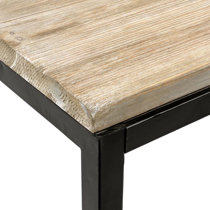 Maisons du Monde Long Island - Mesa baja industrial de abeto macizo y metal Últimos 3 días