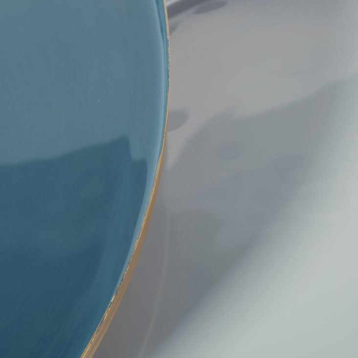 Maisons du Monde Avril - Mesas apilables de metal azul y dorado Precio de fábrica