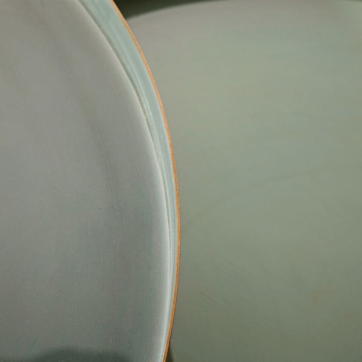 Maisons du Monde Avril - Mesas apilables de metal verde y dorado Promoción por tiempo limitado