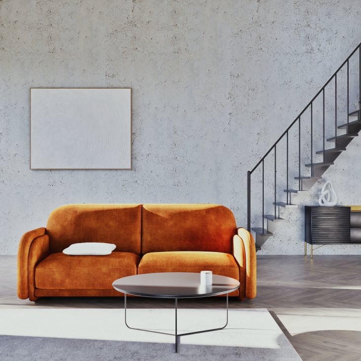 Maisons du Monde Siyah - Mesita de café redonda de metal gris antracita Oferta especial de fábrica