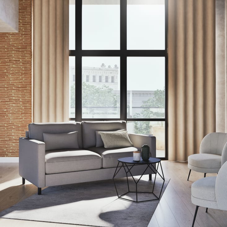 Maisons du Monde Prism - Mesa baja redonda de metal negra Solo queda un día