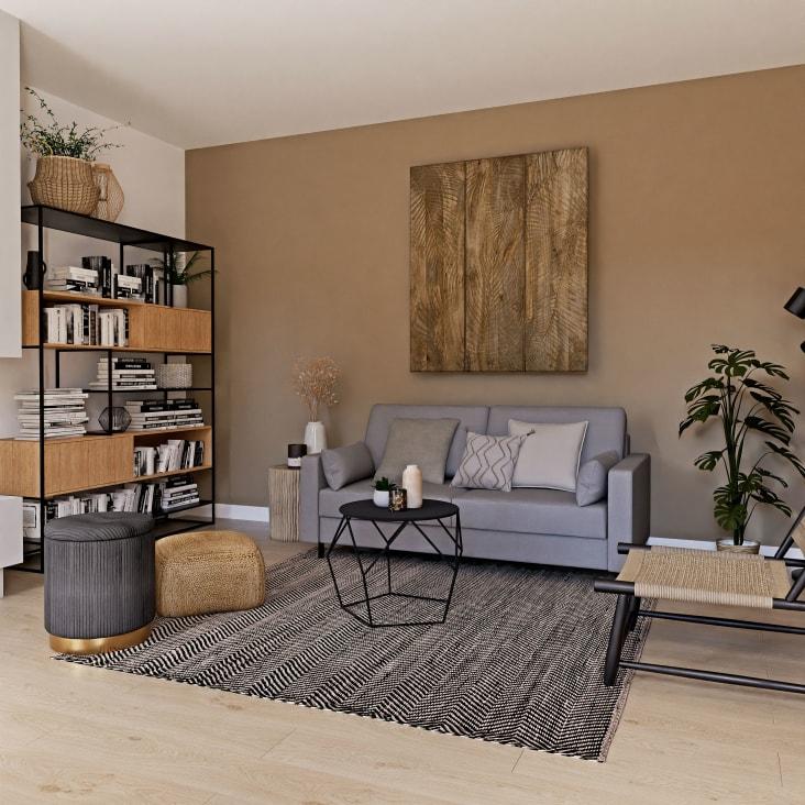 Maisons du Monde Prism - Mesa baja redonda de metal negra Solo queda un día