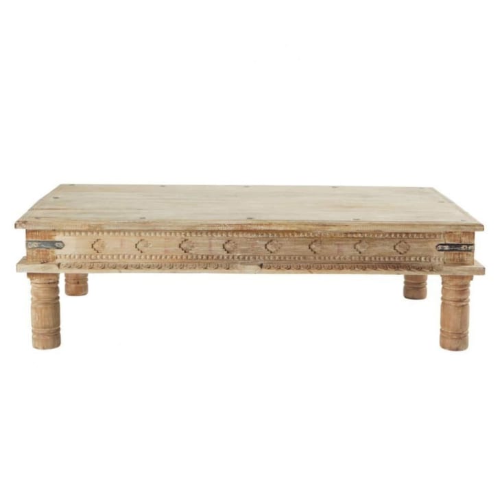 Maisons du Monde Gandhi - Mesa baja india de mango macizo