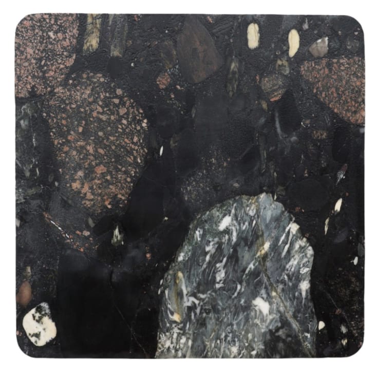 Maisons du Monde Pixus - Mesa de centro de piedra natural y mango negro Grandes descuentos