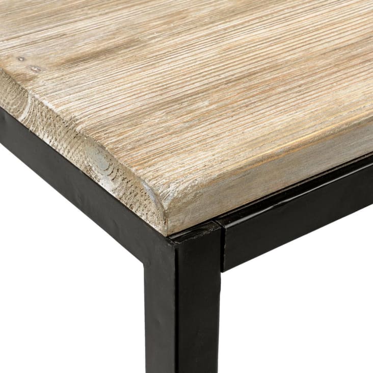 Maisons du Monde Long Island - Mesa baja industrial de abeto macizo y metal Liquidación