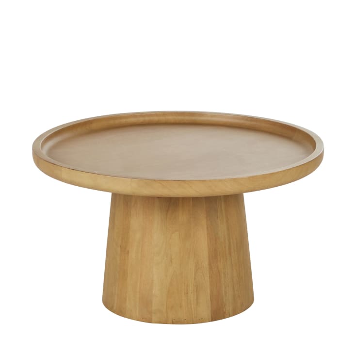 Maisons du Monde Malaya - Mesa baja redonda de madera de mango macizo