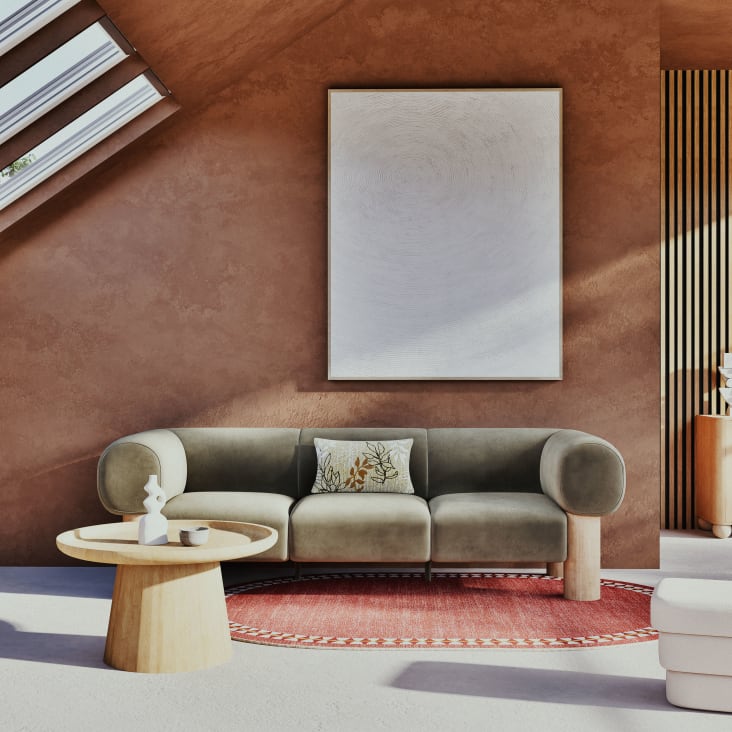 Maisons du Monde Malaya - Mesa baja redonda de madera de mango macizo Limitado a 3 días