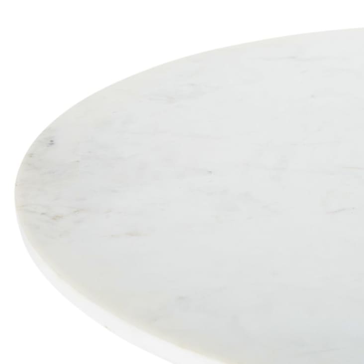 Maisons du Monde Eagle - Mesita de café redonda de mármol y metal color latón Ahorra y exporta