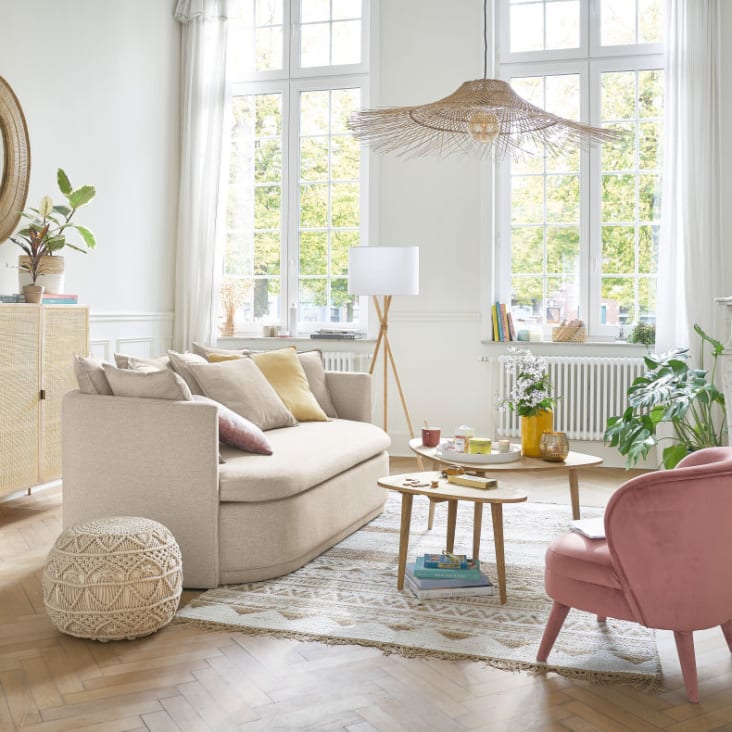 Maisons du Monde Trocadero - Mesa baja vintage de mango macizo Libre de impuestos