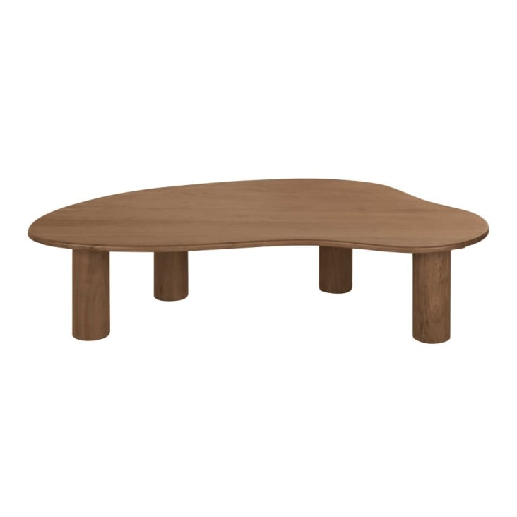 Maisons du Monde Sacramento - Mesa baja ovalada de madera de acacia maciza marrón L145