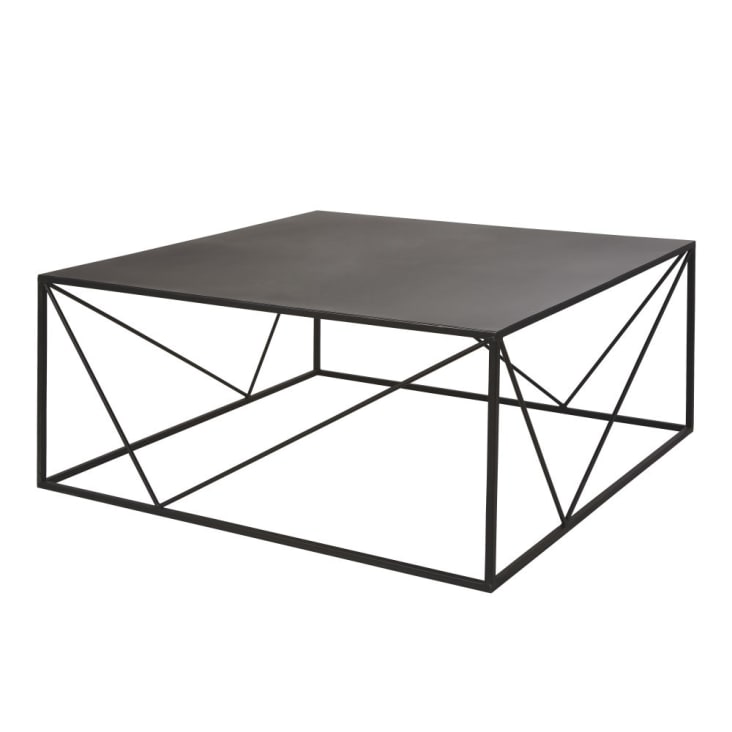 Maisons du Monde Edwin - Mesa baja cuadrada de metal negro Grandes ahorros