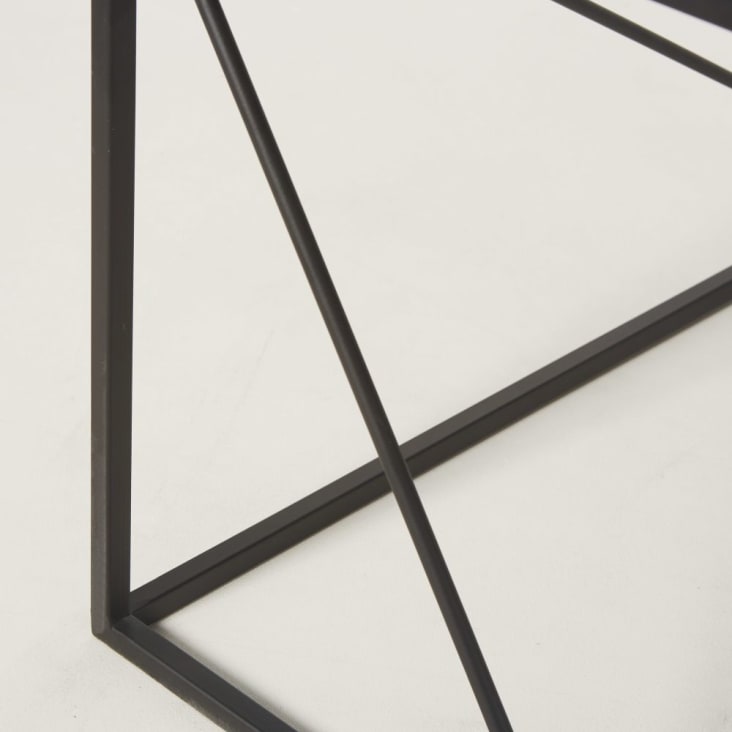 Maisons du Monde Edwin - Mesa baja cuadrada de metal negro Grandes ahorros
