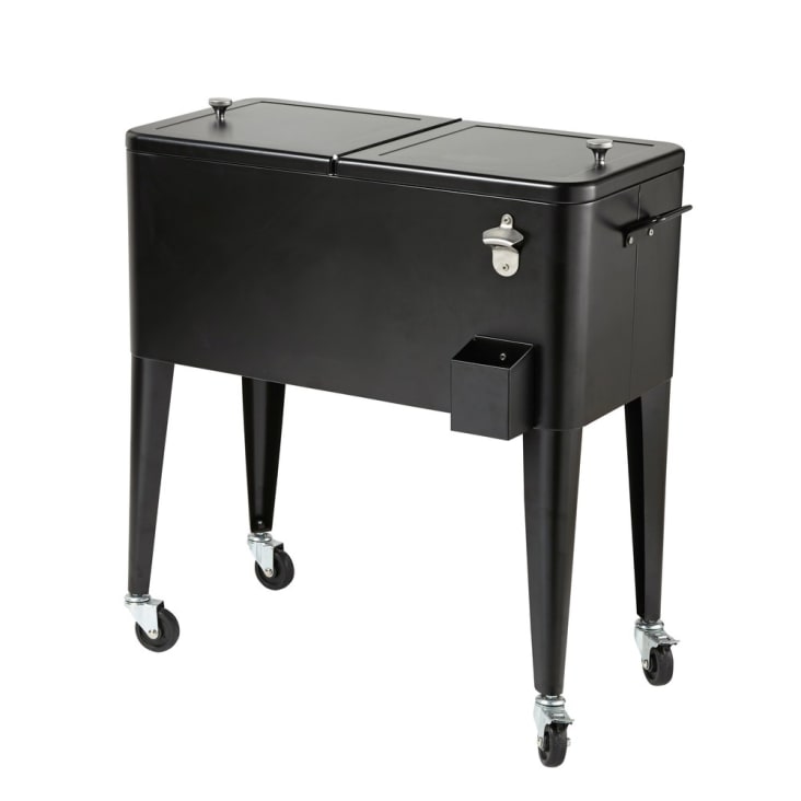 Maisons du Monde Fresh - Kit de nevera de jardín con ruedas de metal negro En línea