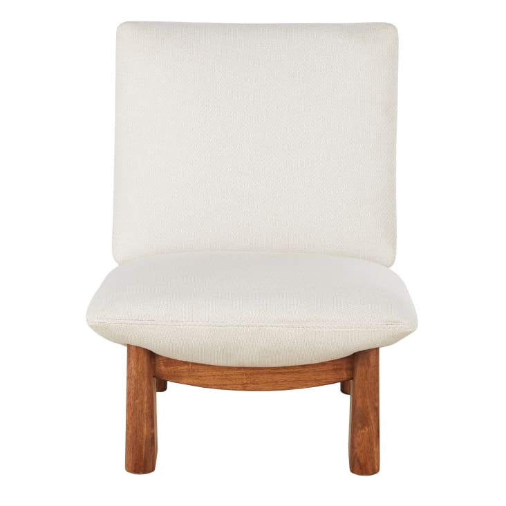 Maisons du Monde Amaya - Sillón beige con patas de madera de hevea Ofertas
