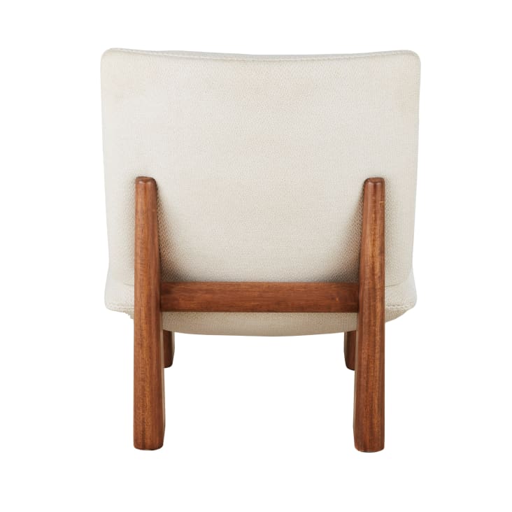Maisons du Monde Amaya - Sillón beige con patas de madera de hevea Ofertas