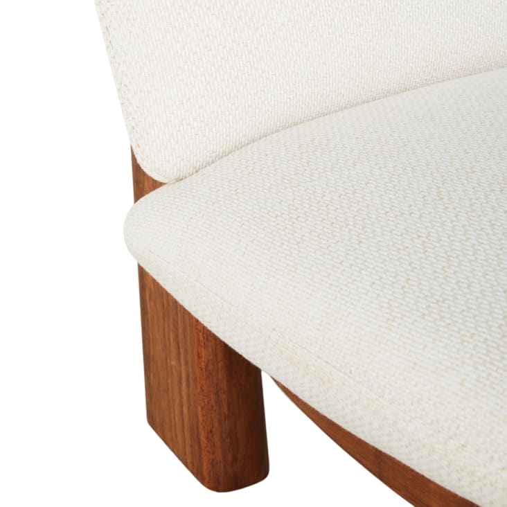 Maisons du Monde Amaya - Sillón beige con patas de madera de hevea Ofertas