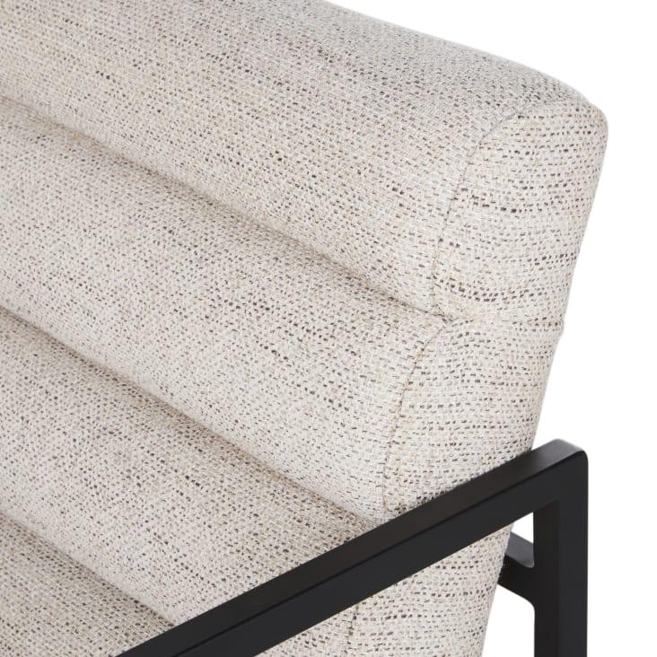 Maisons du Monde Canyon - Sillón de tela color crudo y acero negro Venta caliente