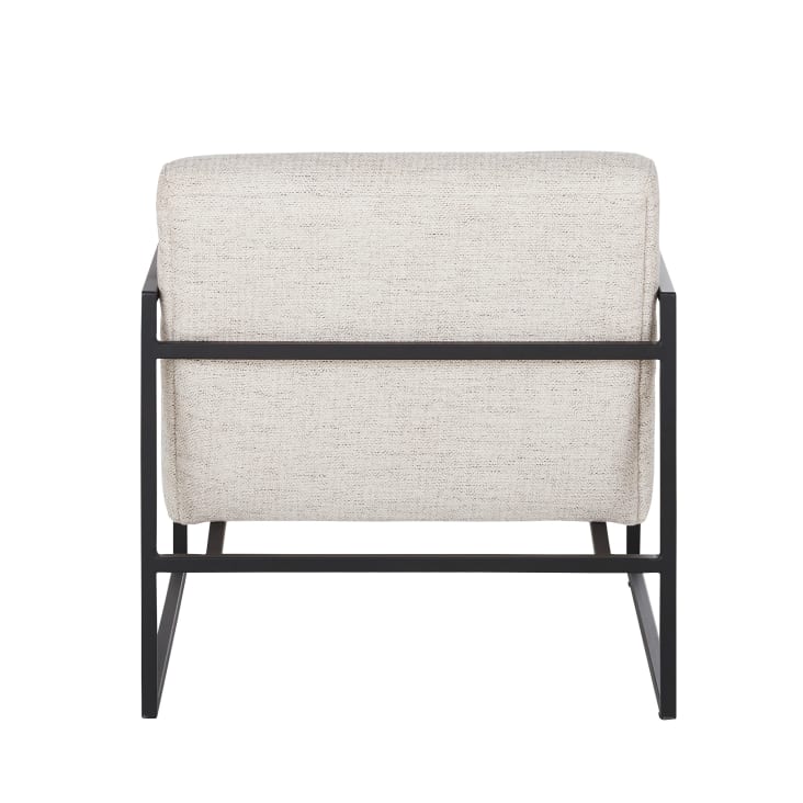 Maisons du Monde Canyon - Sillón de tela color crudo y acero negro Venta caliente